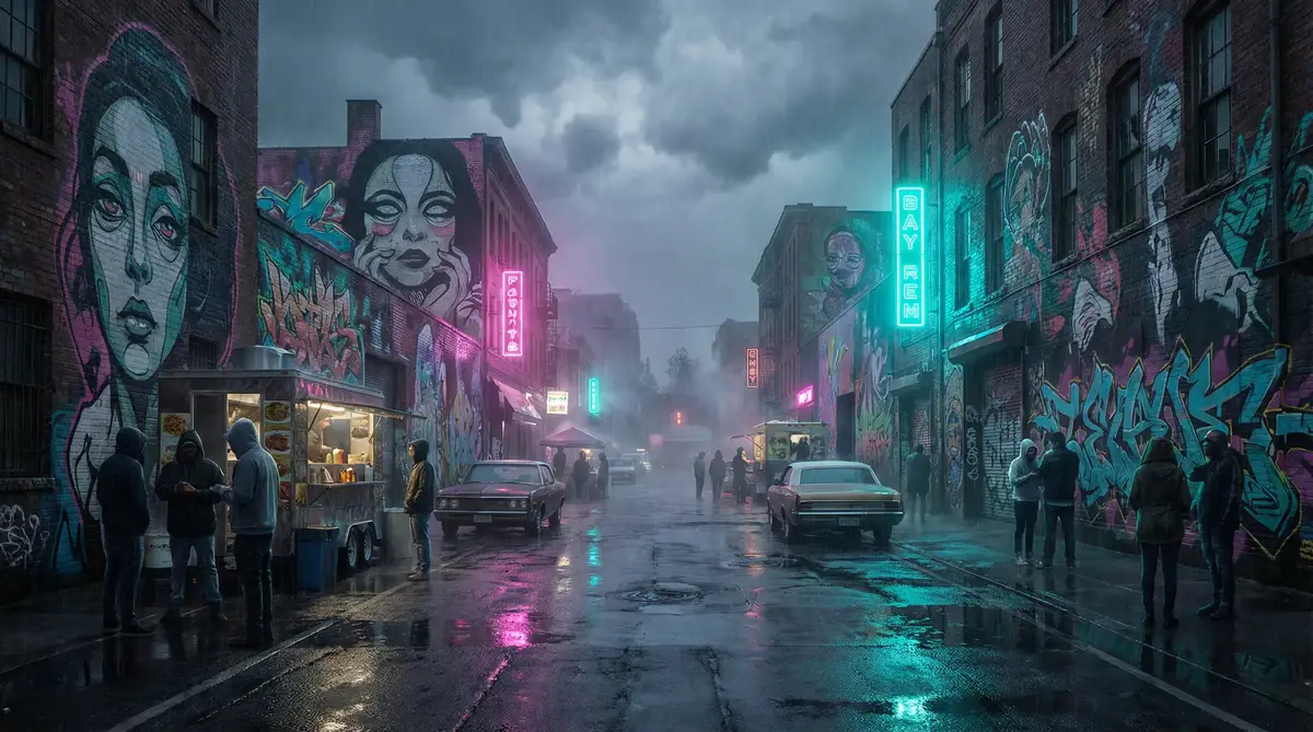 重囗味另类老妇 - 雨夜壁画街